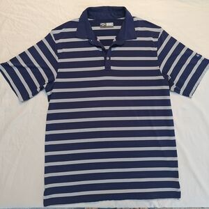 Callaway Men's Polo with Blue and White Stripes